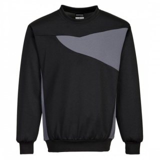 Portwest PW273 - PW2 Crew Neck Sweatshirt with Contemporary Contrast Chest Panel 300g
